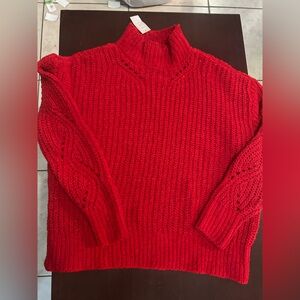 Maurices Vibrant Red Cowl Neck Sweater
